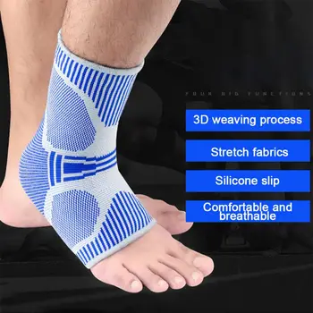 Sports Ankle Compression Pad Unisex Gym Fitness Nylon Elastic Support Foot Straps Protector Football Ankle Brace gs HS