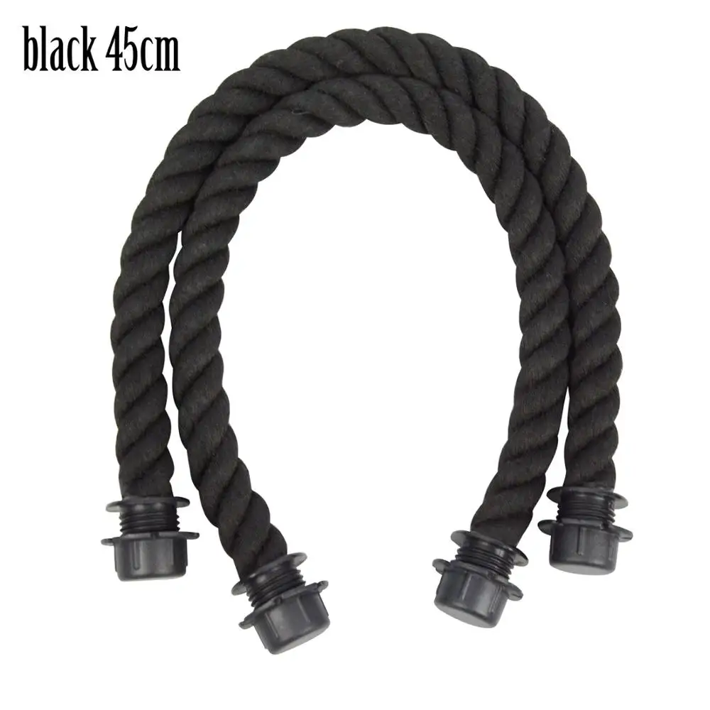Black 45cm 1 пара Длинные короткая черная натуральная конопляная Веревка ручки для вывода сумка Obag Для женщин сумки из натуральной кожи классические мини пластиковый футляр(ЭВА - Цвет: Black 45cm