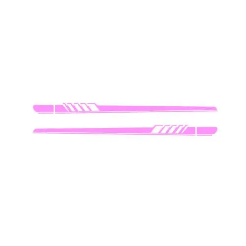 Pink EARLFAMILY 150 см X 38 см 2x автомобильные гоночные белые длинные полосы с графикой боковые накладные виниловые наклейки универсальные аксессуары для стайлинга автомобилей - Название цвета: Pink
