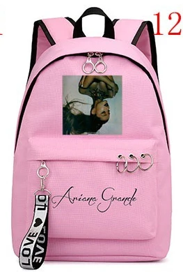 Pink backpack 12 Ariana Grande, женский рюкзак, модный, для путешествий, кемпинга, рюкзак для студентов, девочек, школьные рюкзаки, розовый, черный, рюкзак для ноутбука, сумка на каждый день - Цвет: Pink backpack 12