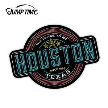 

Jump Time for Houston Vinyl Stickers Texas USA America Sticker Luggage Waterproof Car Styling Accessories