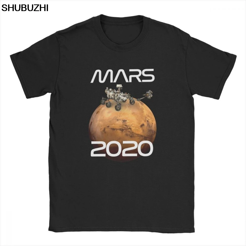 

Mars 2020 Rover Mission T-Shirt for Men Space Explorers Occupy Mars Short Sleeve Awesome Tees Crew Neck 100% Cotton Tops T Shirt