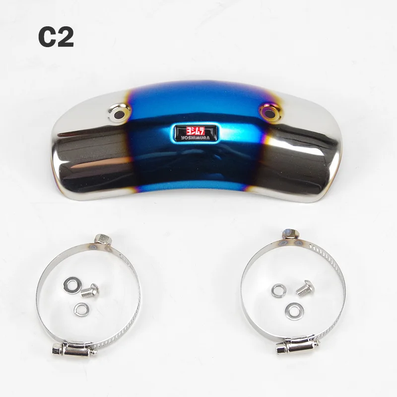 C2 Yoshi Sticker 40-63 мм мотоцикл глушитель анти-скальдинг тепловой щит крышка теплозащита Остин гонки AR akrapovic Yoshimura стикер - Цвет: C2 Yoshi Sticker