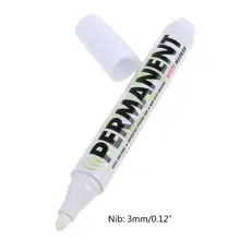 Marcador branco caneta pintura a óleo carro pneu marcador caneta à prova dwaterproof água tinta marcador graffiti caneta x6hb