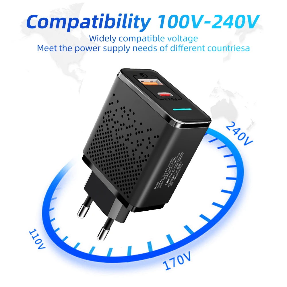 FONKEN Usb PD зарядное устройство Быстрая зарядка настенное зарядное устройство Быстрая зарядка 3,0 QC3.0 2,0 адаптер для samsung huawei Xiaomi Мобильный планшет