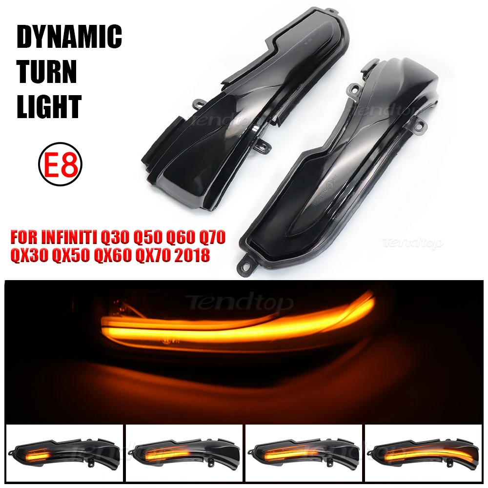 

LED Dynamic Blinker Turn Signal Light Side Indicator For Infiniti Q30 Q50 Q60 Q70 QX30 QX50 QX60 QX70 2018 Sequential Lamp