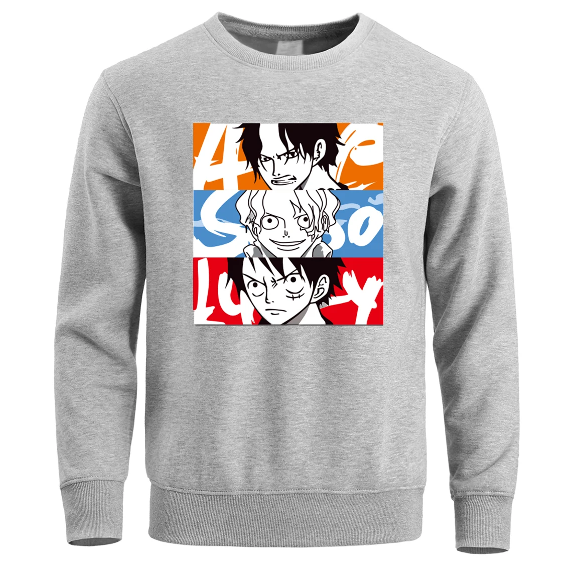 

One Piece Japan Anime Hoodies Mens Pullover Luffy Sanji The Pirate King Hoodie Sweatshirt Men Winter Fleece Warm Hoody Crewneck