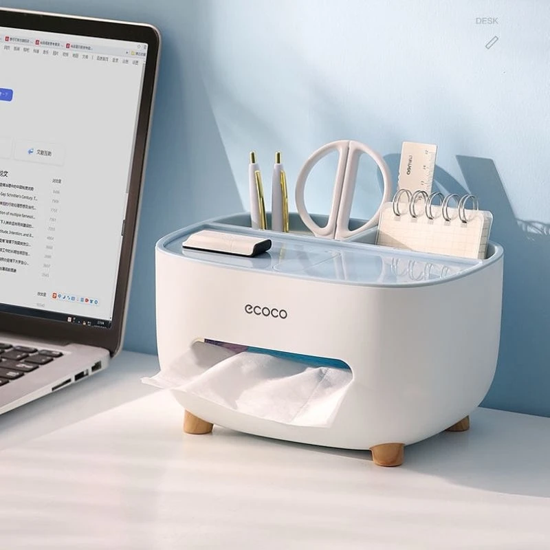 Remote Control Storage Tissue Box Multifunctional Napkin Holder Makeup Storage Box Organizer Living Room Home Decoration 4