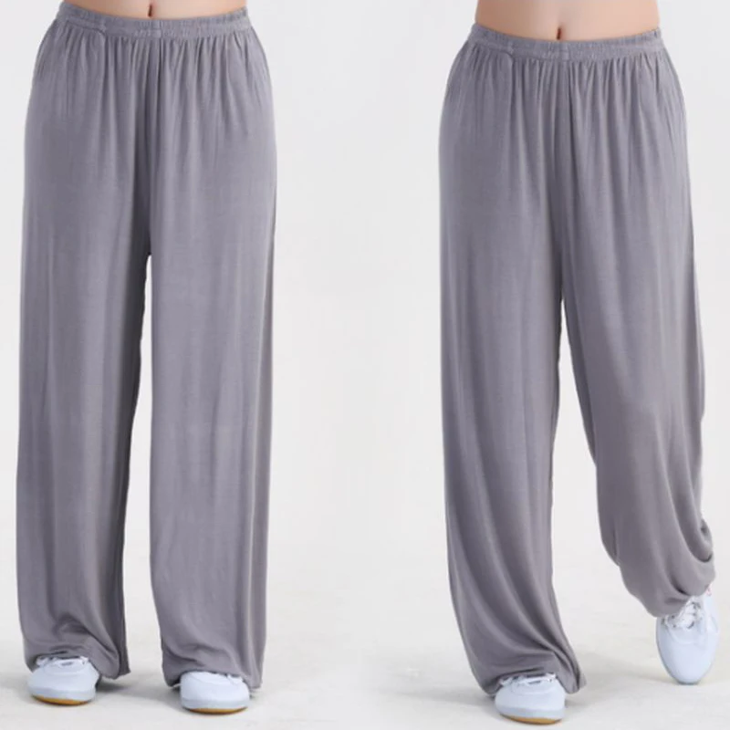 Modal Tai Chi Pants Bloomers Martial Arts Kung Fu Yoga Trousers 10 Colors