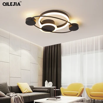 

Modern New Led Ceiling Lights For Living Room Bedroom Kitchen Lights Lampada black/black and white color Led Ceiling Lamp Light