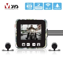 SYS VSYS E6 WiFi Motorcycle Camera Recorder DVR HD 720P Super Night Vision Dual Waterproof Lens Dash Cam for Scooter ATV UTV