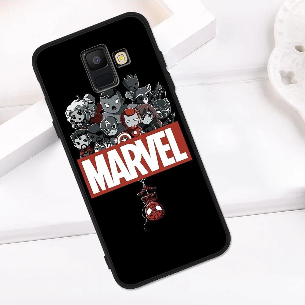С принтами "Marvel", "Мстители", фильма «Дэдпул»; рубашки для samsung Galaxy A9 A8 A7 A6 A5 A3 J3 J4 J5 J6 J8 плюс M30 A40S A10 A20E чехол для телефона чехол