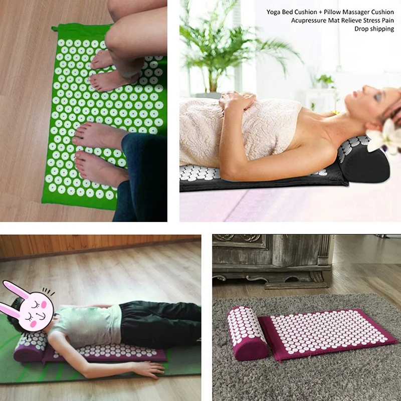 Lotus Acupressure Массажный коврик подушка шиацу облегчение боли стресс Массаж тела способствует циркуляции крови коврик для акупунктуры