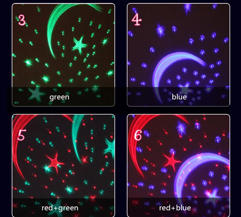Креативная романтическая Звездная Лампа для проектора, вращающийся светодиодный светильник, светящиеся игрушки с батареей USB, рождественские подарки для детей