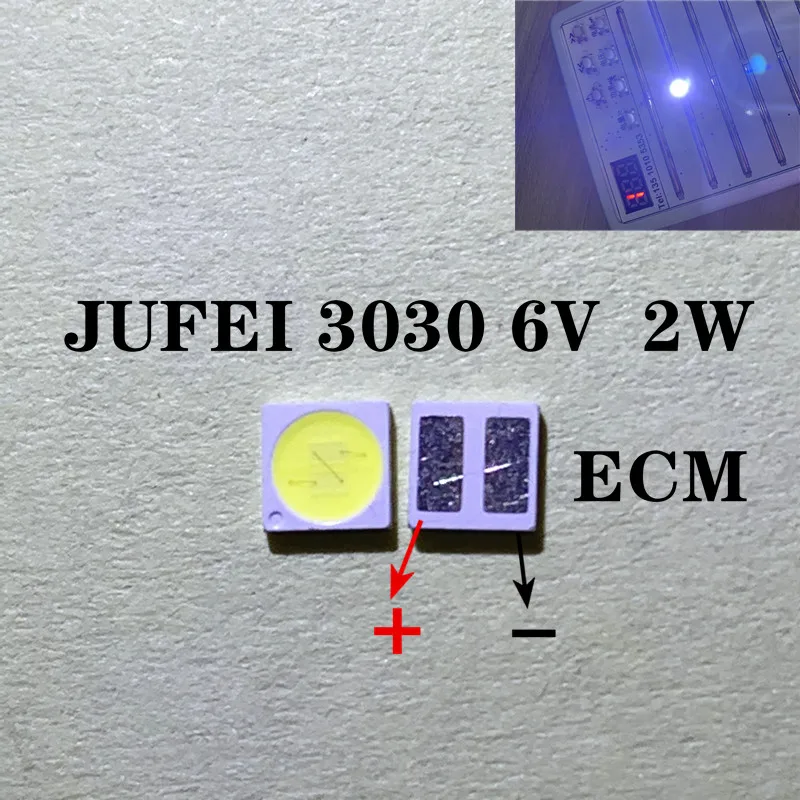 รูปสินค้า 100 ชิ้น LED 3030 ชิปคู่ 1W-2W สีขาว สำหรับจอภาพ