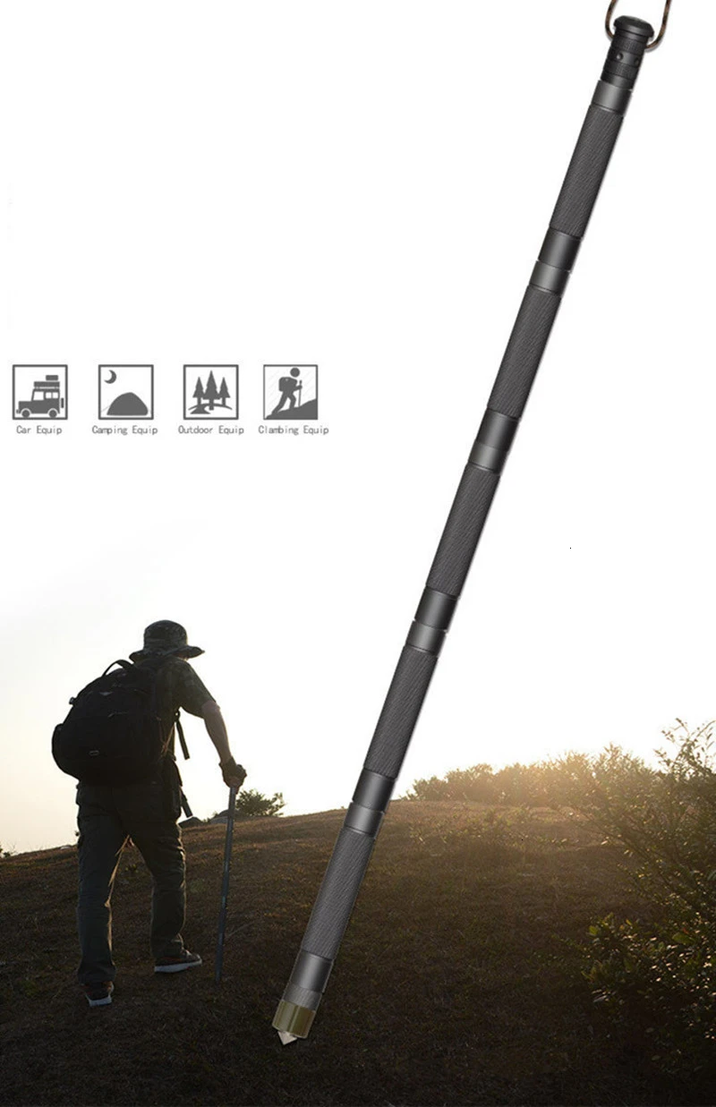 Multifunction Trekking Poles Outdoor Alpenstock Camping Hiking Walking Stick Self-defense Tactical Stick Hiking Accessories  (7)