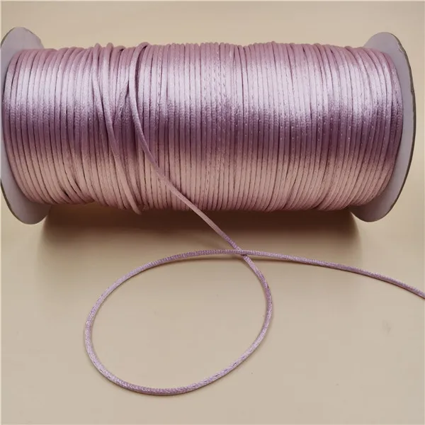 10Meters Braided Macrame Silk Macrame Cord Rope Thread Wire 2MM DIY Chinese Knot Satin Bracelets Making Findings Beading 