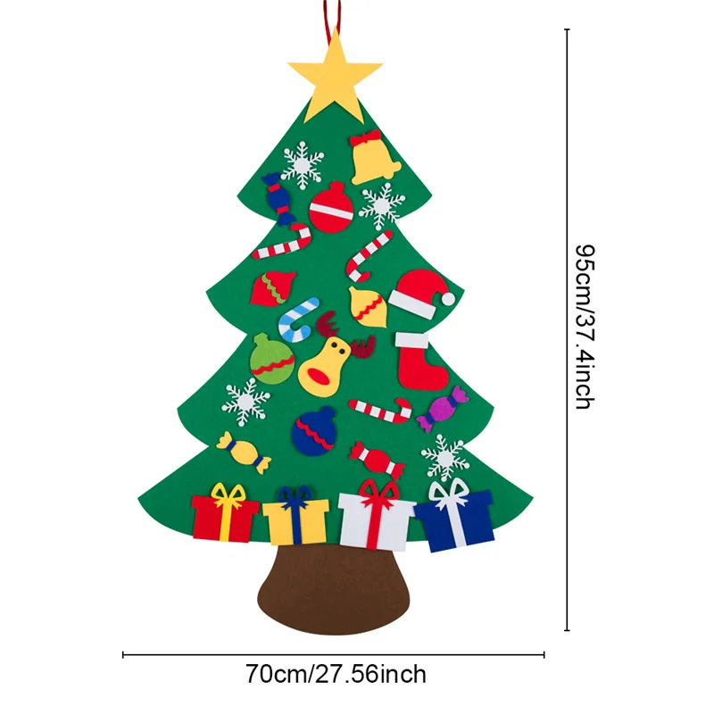 Рождественская елка подарки на год детские игрушки искусственные DIY Войлок Рождественская елка настенные подвесные украшения Рождественские украшения для дома