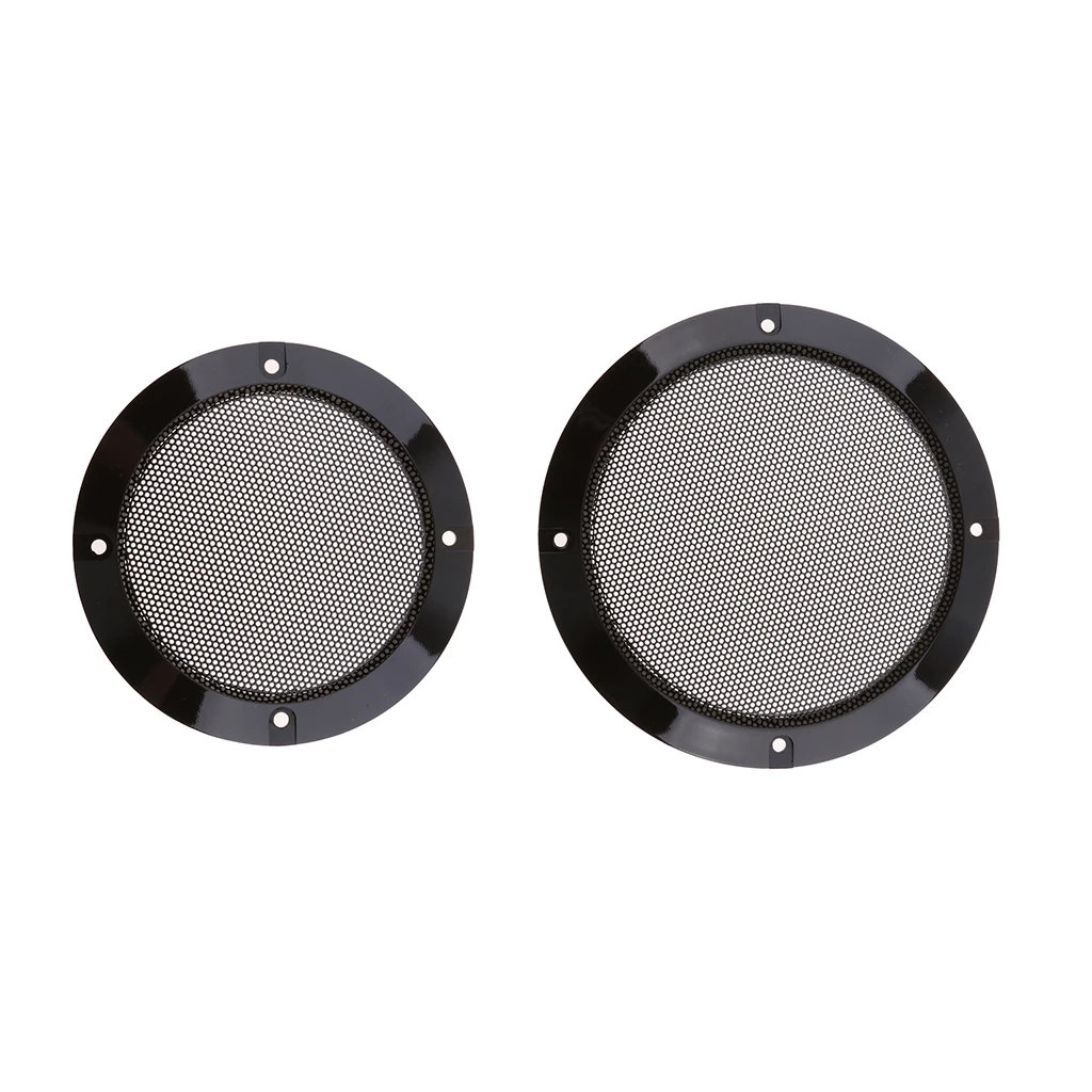 6.5inch+4inch Replacement Round Speaker Protective Mesh Cover Case with 8pcs Screws