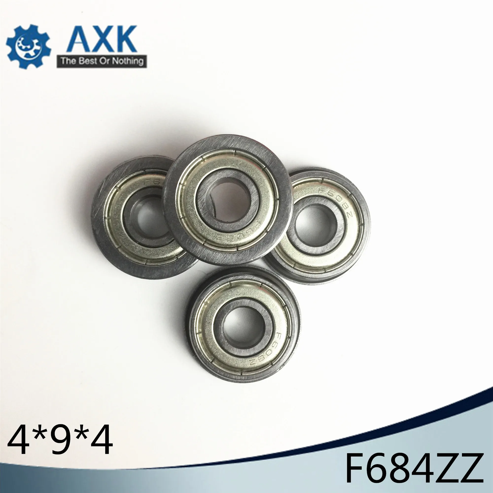 F684ZZ Flange Bearing 4x9x4 mm ABEC-1 ( 10 PCS )  Flanged F684 Z ZZ Ball Bearings
