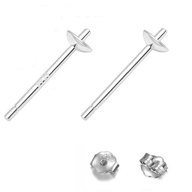 Earring Posts Jewelry Making  Silver Earring Components - Jewelry Findings  & Components - Aliexpress