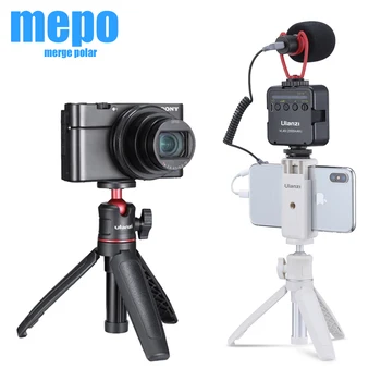 

Universal Smartphone Vlog Tripod For DSLR Camera iPhone Samsung Huawei Bracket Mount w/ Cold Shoe Mobile Phone Tripod Holder