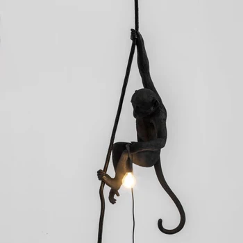 

Modern Pendant Light Resin Monkey Lamp Kitchen Hanging Lamps Living Room Pendant Light Fixtures Christmas Decorations for Home