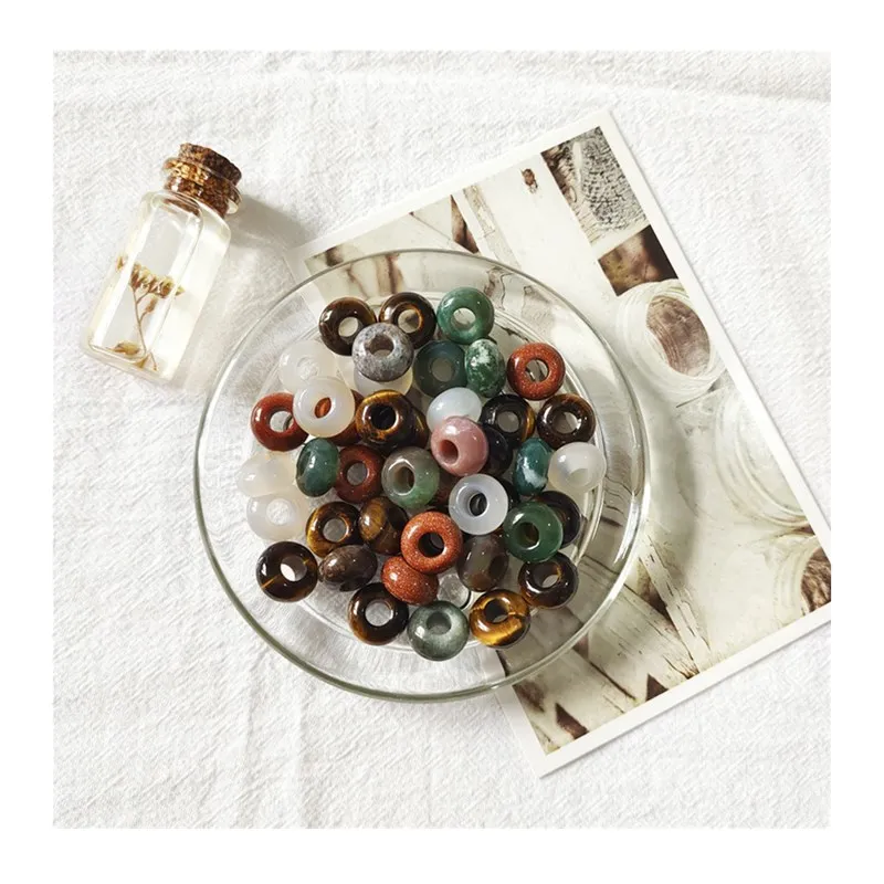 

Sales High Quality Natural Crystals Big Hole Round Bead Bracelet For Necklace Jewelry