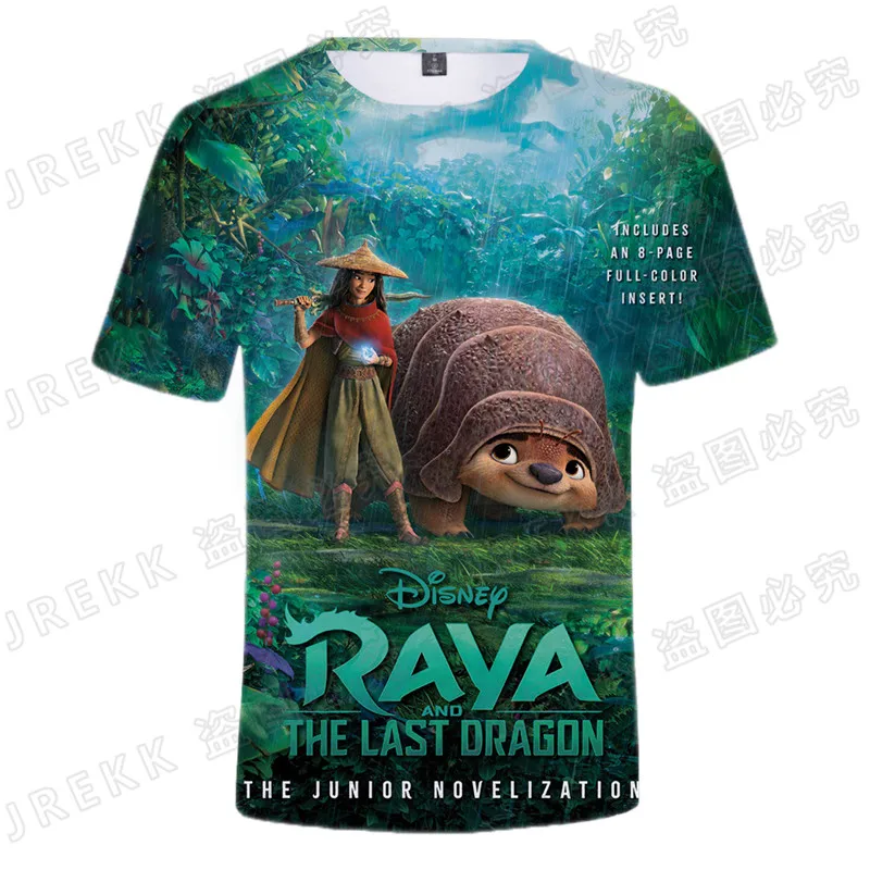 Новый диснеевских мультфильмов аниме Raya 3D футболка для мужчин женщин детей