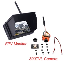 800TVL FPV CCD камера NTSC/PAL переключаемый с OSD Регулируемый 25 МВт/100 мВт/200 мВт+ 5,8 Г 48CH 4,3 дюйма ЖК-монитор FPV Reciever