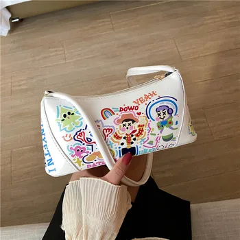 

Bag girl 2020 new summer small bag tide wild graffiti handbag shoulder arm bag baguette bag purses and handbags hand bag