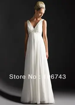 

thermal imager Sexy backless brides Pregnant Women v-neck white chiffon Custom crystal beading Mother of the Bride Dresses