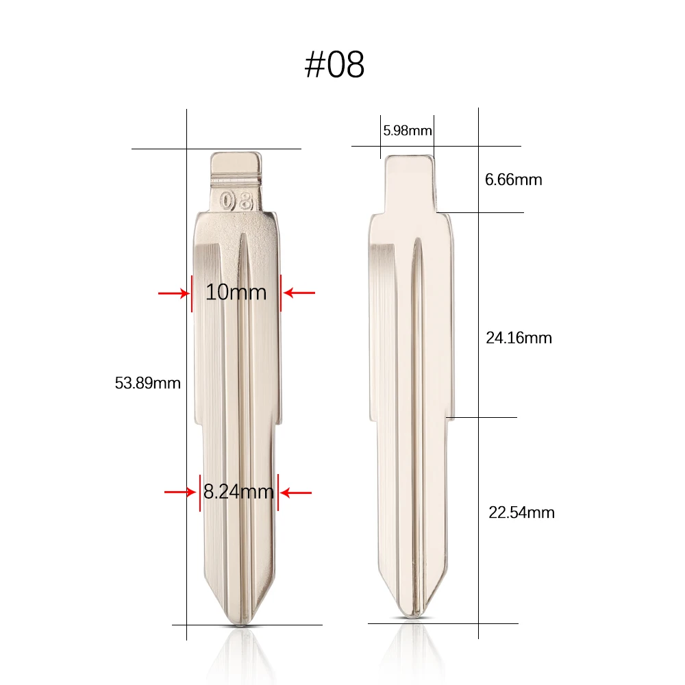 10Pcs Flip Uncut Blank Folding Key TOY48R #08 Blade For Daihatsu For Daewoo For KIA Carnival For Fiat Palio For Jinbei For GEELY
