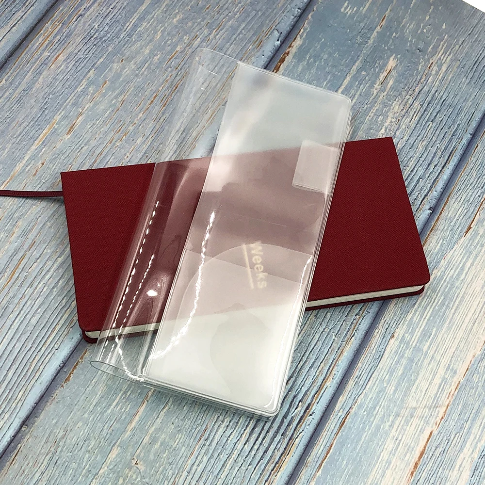 Fromthenon-cubierta protectora transparente de Pvc para agenda ho-bo, diario, cuaderno, librería, suministros escolares