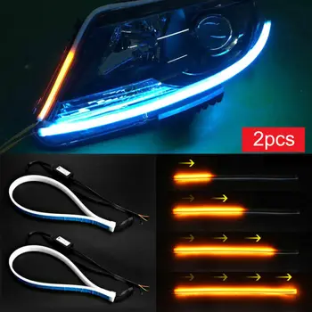 

Headlight Light Strips Strip Light Flexible Accessories Universal 2pcs