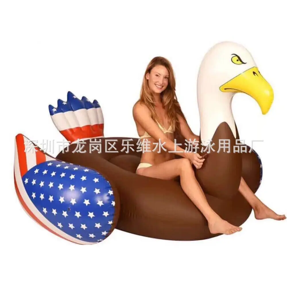 

New Style Manufacturers Direct Selling PVC Inflatable American Eagle Floating Row Water Inflatable Unicorn Saddle American Eagle