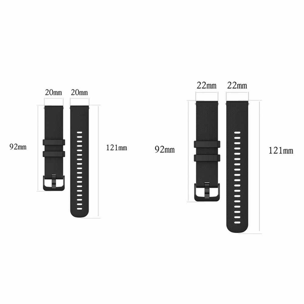 Silicone Watch Band FIFATA For Garmin Venu SQ Venu Vivoactive3 4 Forerunner245 Amazfit BipS/U Wrist Strap for silicone wrist strap,fitness tracker strap,silicone watch strap,silicone watch band,watch strap,smart bracelet strap