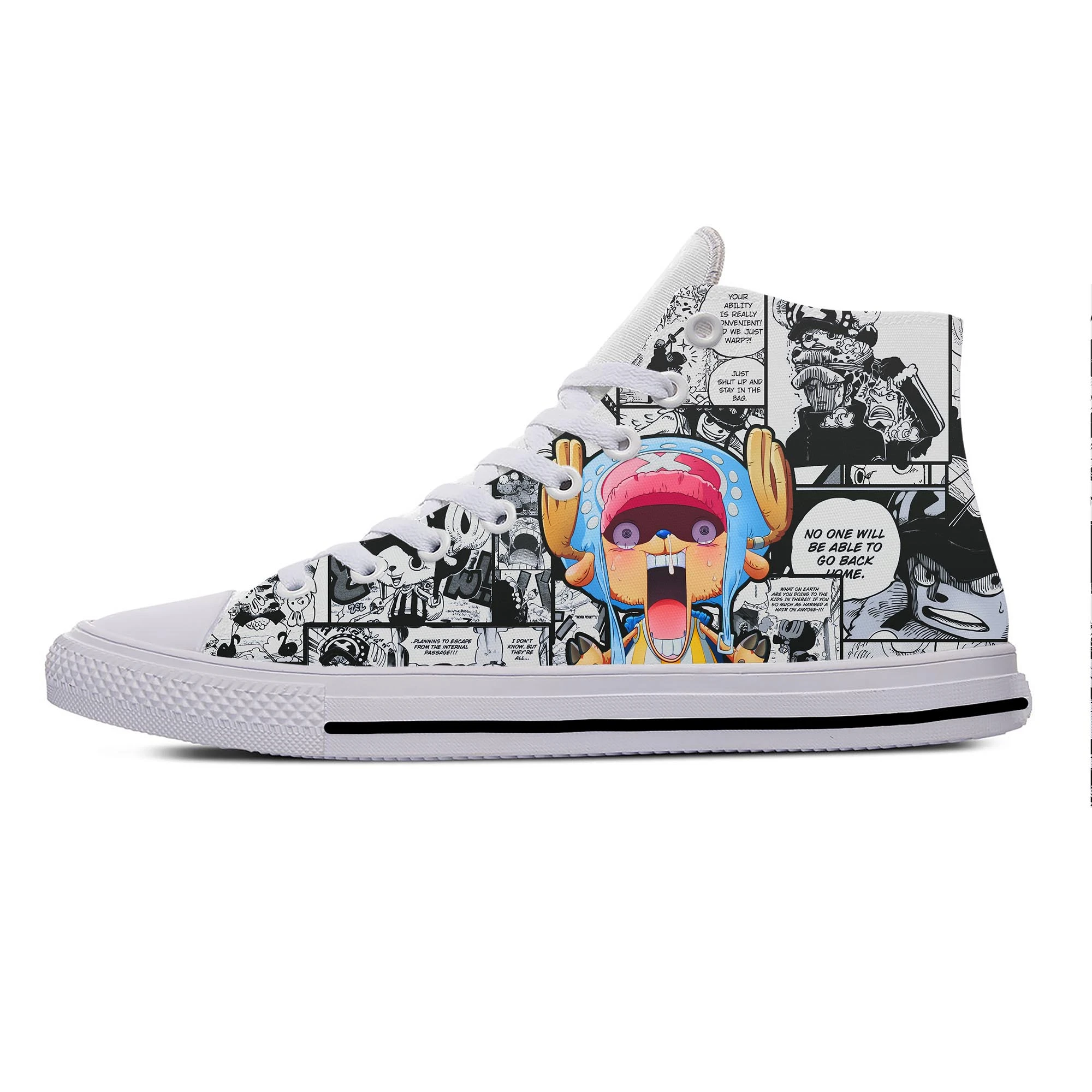 Japanese Anime Manga One Piece Tony Tony Chopper Casual Cloth Shoes High Top Lightweight Breathable 3d Print Men Women Sneakers Men S Casual Shoes Aliexpress