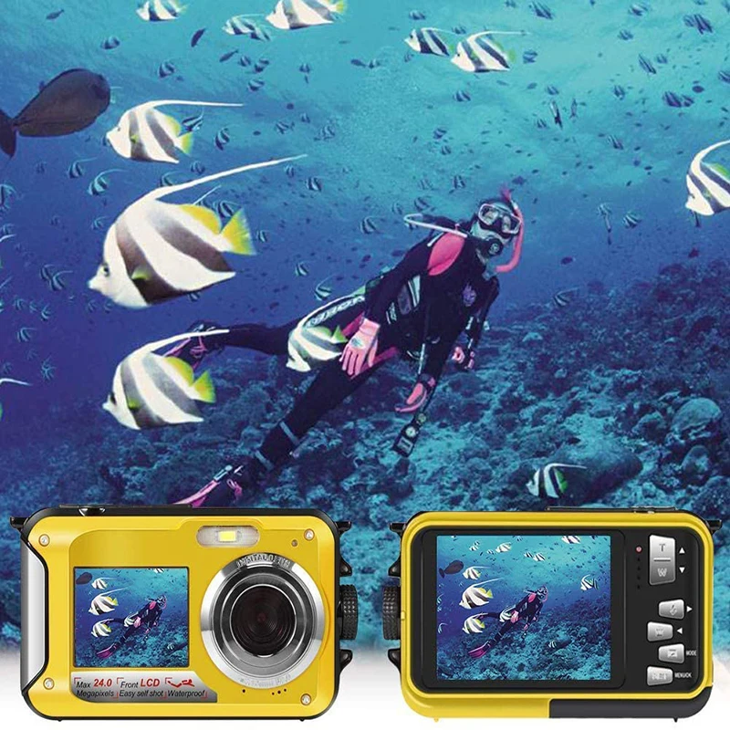 UnderwaterCameraforSnorkelingWaterproof27K24MPDigitalCameraHD