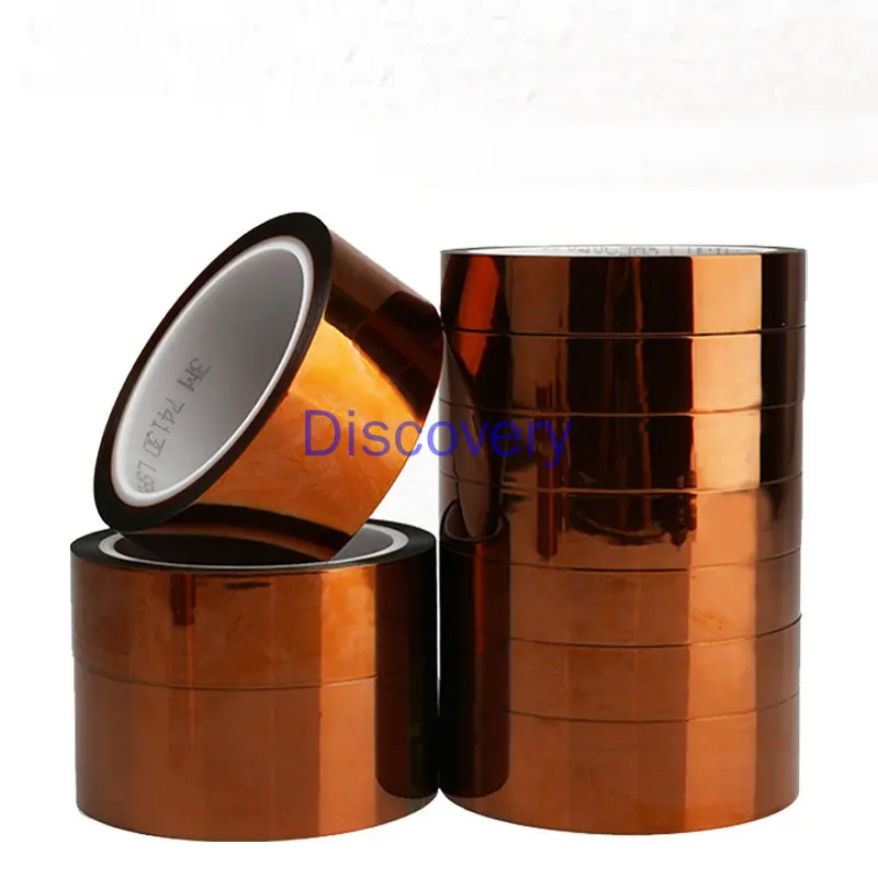 Capton Tape Brown Lithium Battery Solderproof Polyimide Insulating Tape Manufacturers Matte Black Polyimide