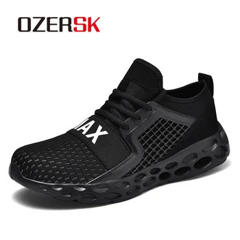 

OZERSK New Arrivals Men Breathable Shoes Fashion Causal Comfortable Shoes Walking Sneakers Lace Up Couple Shoes