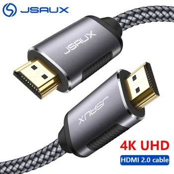 

JSAUX HDMI 2.0 4K UHD 1080p HDMI to HDMI Cable High Speed Gold Plated Connectors Braided Cord For UHD FHD 3D Xbox PS3 PS4 TV 2m