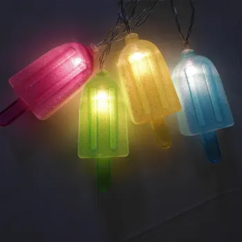 

String Light with 10 LED Ice Cream Shape Lamp Room Garden Christmas Wedding Decoration Drop Shipping