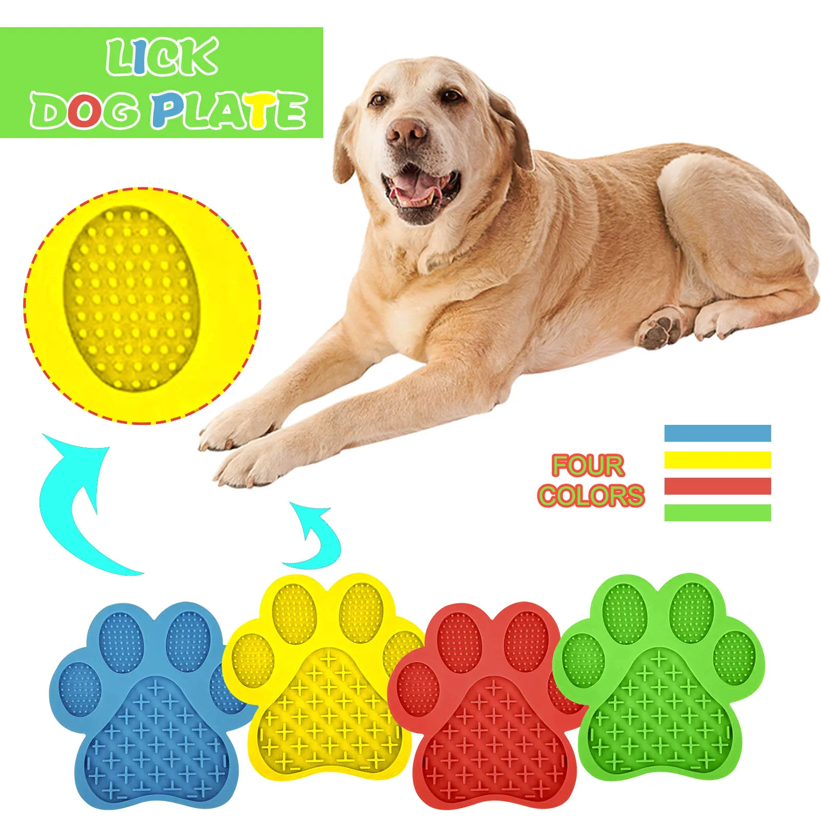 Esterilla dispensadora de comida para perros y gatos, tratamiento lento dispensadora de esterilla, comedero para mascotas, almohadilla dispensadora de tratamiento, cuenco para comida # YJ