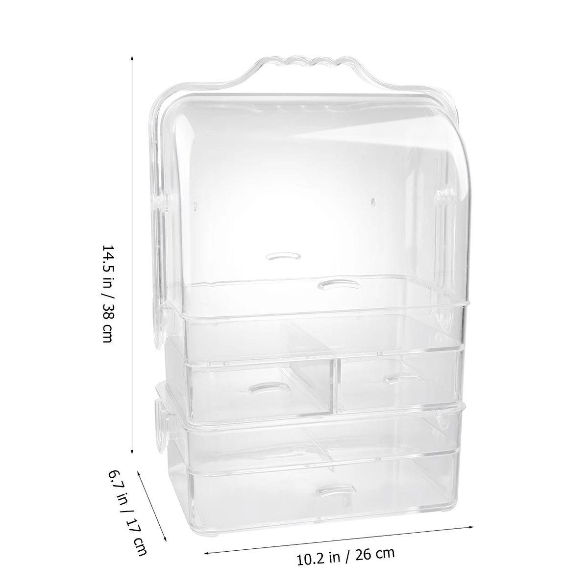 Acrylic Household Three layer Storage Cabinet Desktop Drawer font b Closet b font Multifunction Dustproof Cosmetic