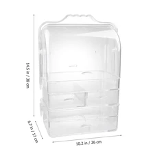 Acrylic Household Three-layer Storage Cabinet Desktop Drawer Closet Multifunction Dustproof Cosmetic Jewelry Organizer Handle