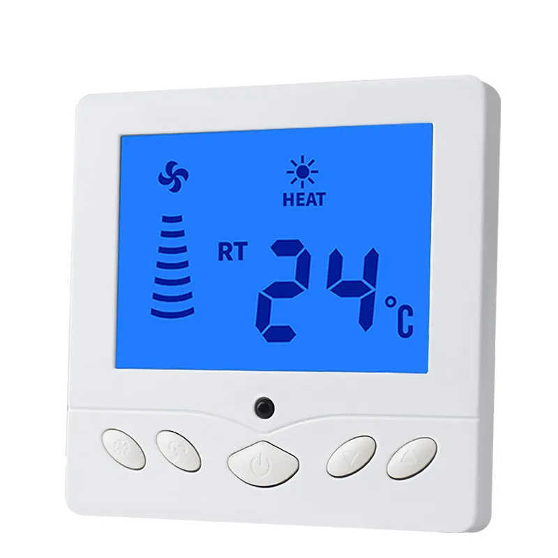 Кондиционер ЖК-экран вентилятор с термостатом терморегулятор Температура интеллектуальный контрольный термометр переключатель панель - Цвет: Blue backlight3