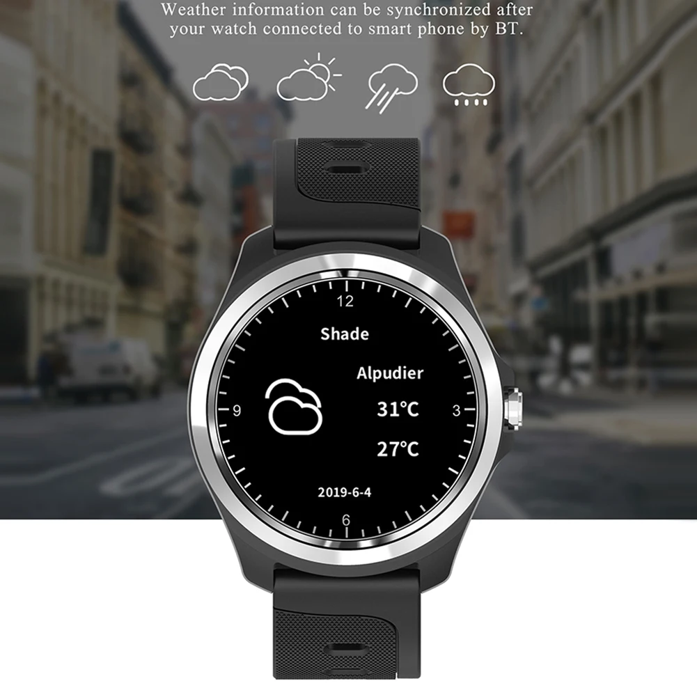 LTP Round Screen Waterproof Smart Watch Men Bluetooth Smartwatch Pedometer Heart Rate Monitor Wristwatch
