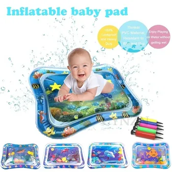 

Creatives Baby Inflatable Water Mat + Inflator Patted Pad Inflatable Baby Infant Water Cushion Funny Toddler Play Mat Pad Toys