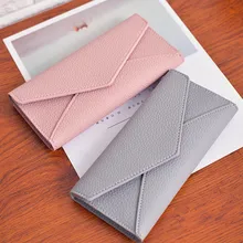 Новые модные женские кожаные кошельки с застежкой кошелек Женский Длинный дизайнерский кошелек клатч женский кошелек Cartera Mujer